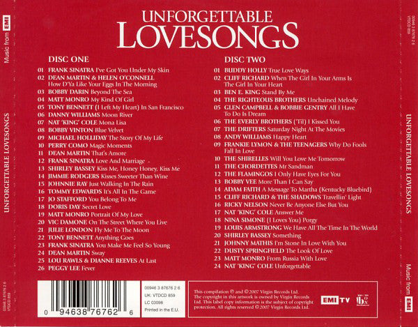 Various : Unforgettable Lovesongs (2xCD, Comp)