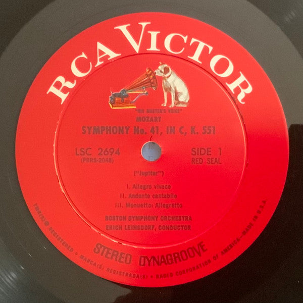Wolfgang Amadeus Mozart / Erich Leinsdorf, Boston Symphony Orchestra : "Jupiter" Symphony / Eine Kleine Nachtmusik (LP, Album, RE, Bla)