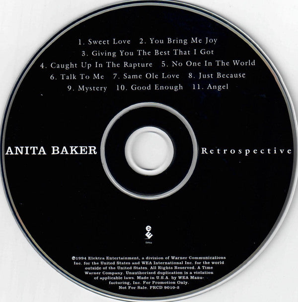 Anita Baker : Retrospective (CD, Comp, Promo)