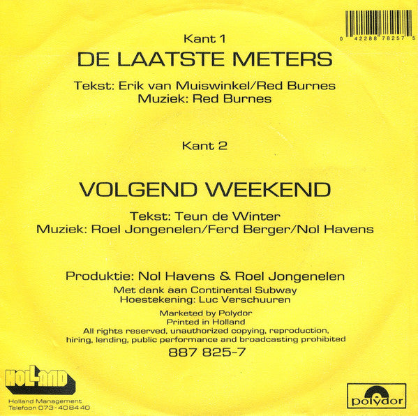VOF De Kunst & The Skymasters : De Laatste Meters (7", Single)