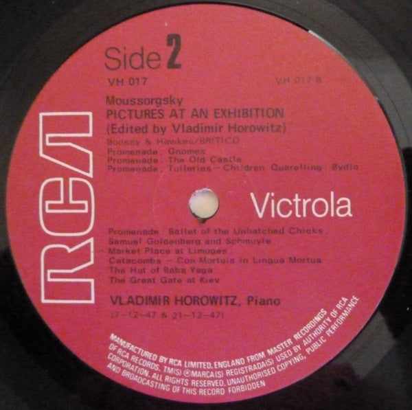 Vladimir Horowitz, Johannes Brahms, Modest Mussorgsky : Brahms & Mussorgsky (LP, Comp)