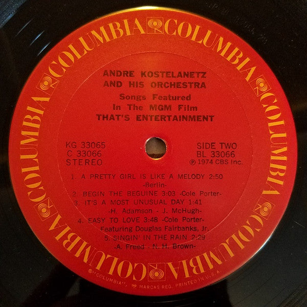 André Kostelanetz And His Orchestra : Songs Featured In The MGM Film That's Entertainment (2xLP, Gat)