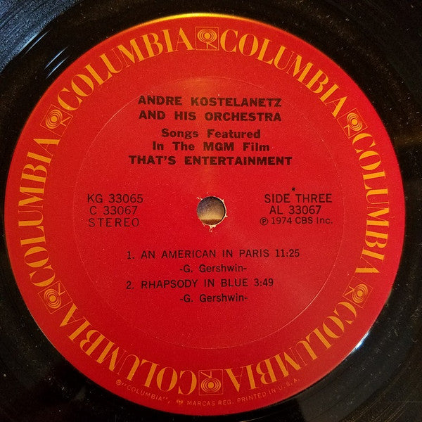 André Kostelanetz And His Orchestra : Songs Featured In The MGM Film That's Entertainment (2xLP, Gat)