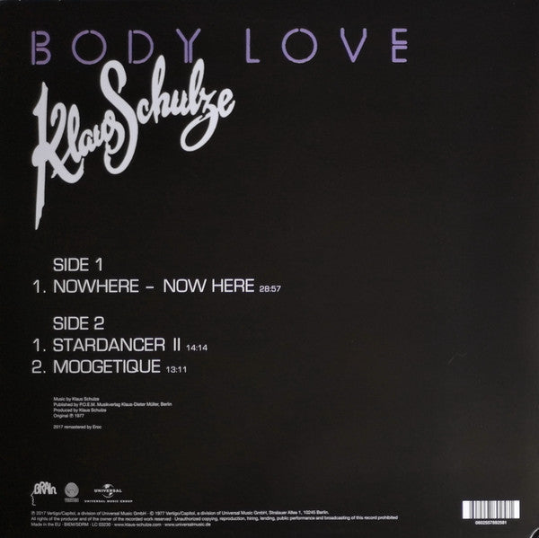 Klaus Schulze : Body Love Vol. 2 (LP, Album, RM, 180)