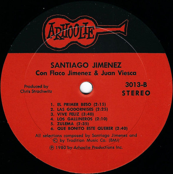 Santiago Jimenez* Con Flaco Jimenez Y Juan Viesca : Santiago Jimenez Con Flaco Jimenez Y Juan Viesca (LP)