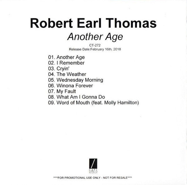 Robert Earl Thomas : Another Age (CDr, Album, Promo)