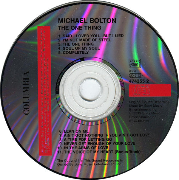 Michael Bolton : The One Thing (CD, Album)