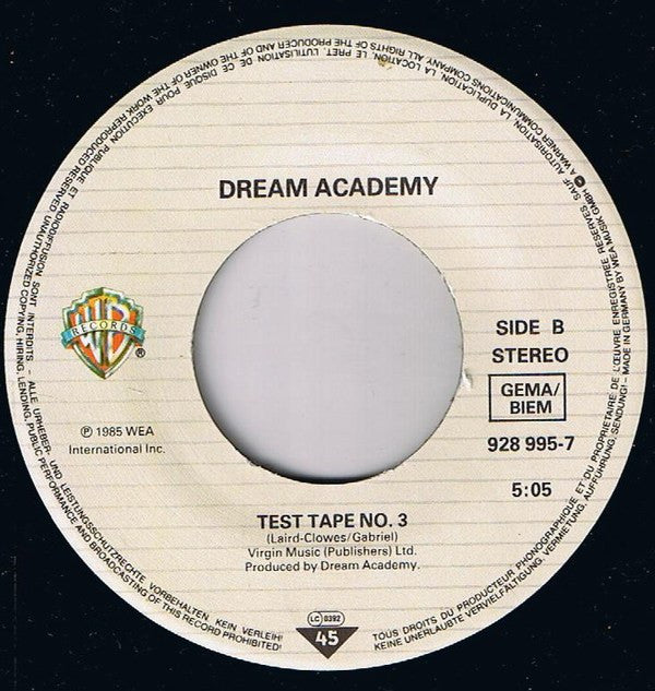 The Dream Academy : Life In A Northern Town (7", Single)