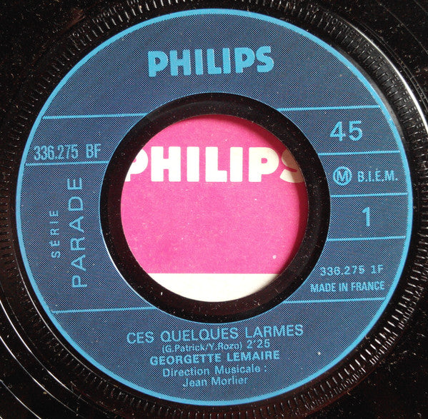 Georgette Lemaire : Ces Quelques Larmes (7", Single)