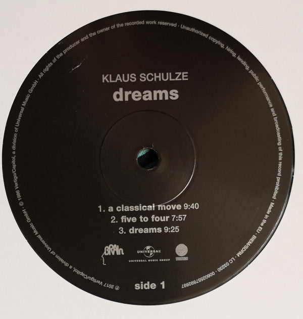 Klaus Schulze : Dreams (LP, Album, RE, RM, 180)