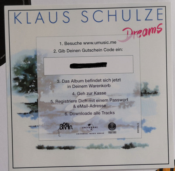 Klaus Schulze : Dreams (LP, Album, RE, RM, 180)