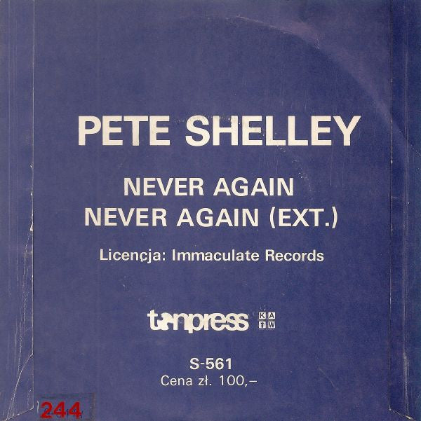 Pete Shelley : Never Again (7", Single)