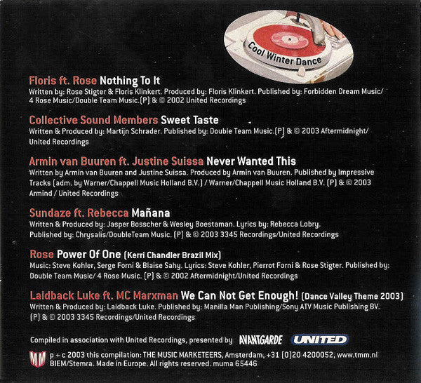 Various : Avantgarde Presents Cool Winter Dance (CD, Comp, Gat)