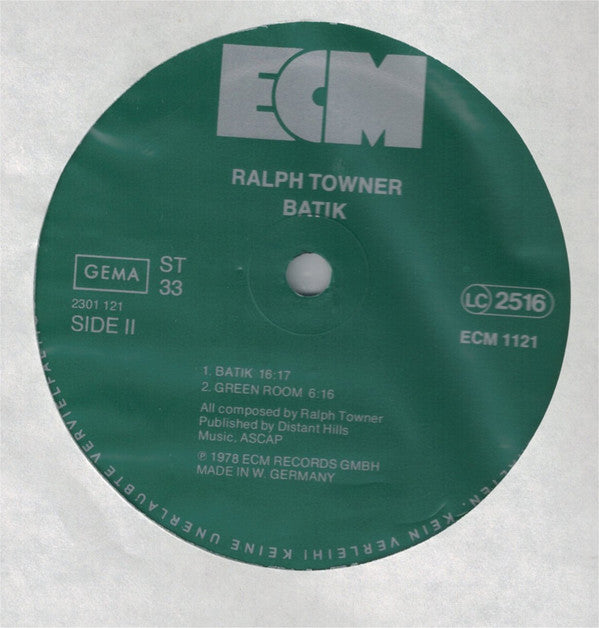 Ralph Towner, Eddie Gomez, Jack DeJohnette : Batik (LP, Album)