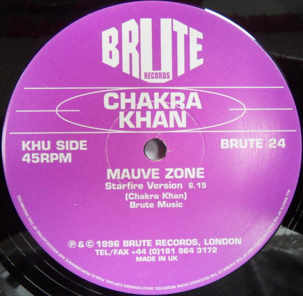 Chakra Khan : Mauve Zone (12")