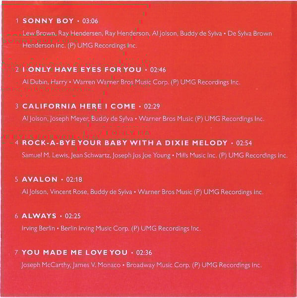 Al Jolson : Sonny Boy (My Greatest Songs) (CD, Comp)
