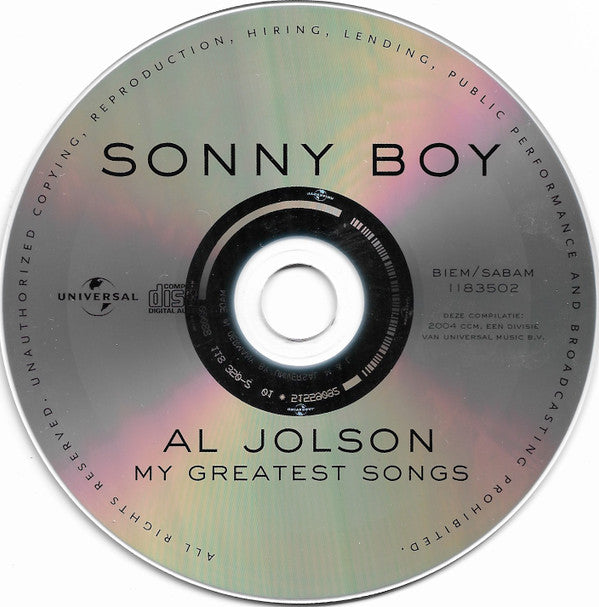 Al Jolson : Sonny Boy (My Greatest Songs) (CD, Comp)