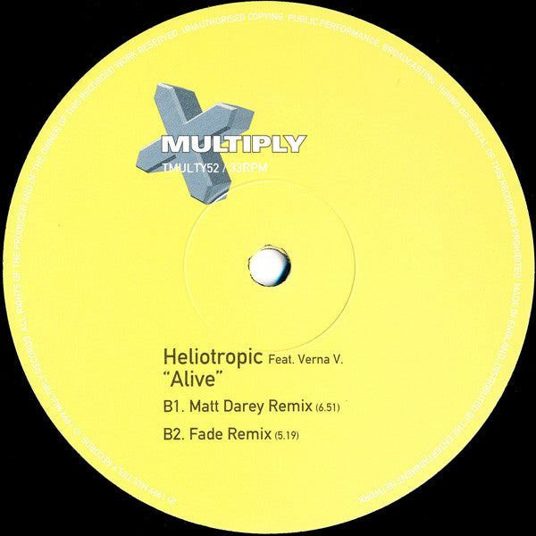 Heliotropic Feat. Verna V : Alive (12")