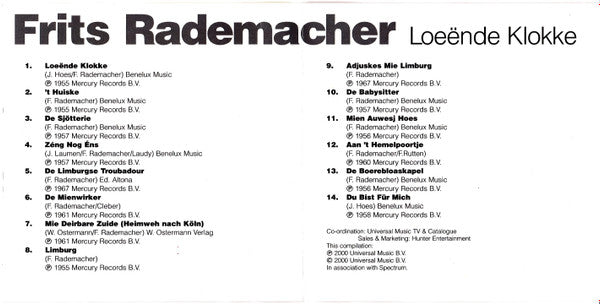 Frits Rademacher : Loeende Klokken (CD, Comp)