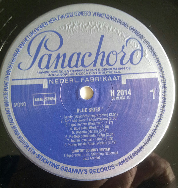 Johnny Meijer : Blue Skies 1946 -'57 (LP, Comp, Mono)