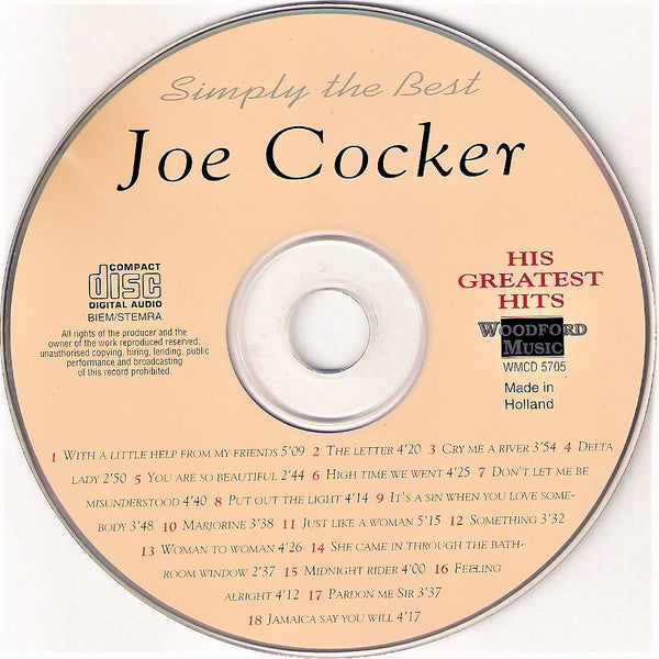 Joe Cocker : His Greatest Hits (CD, Comp)