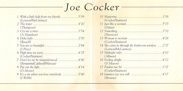 Joe Cocker : His Greatest Hits (CD, Comp)