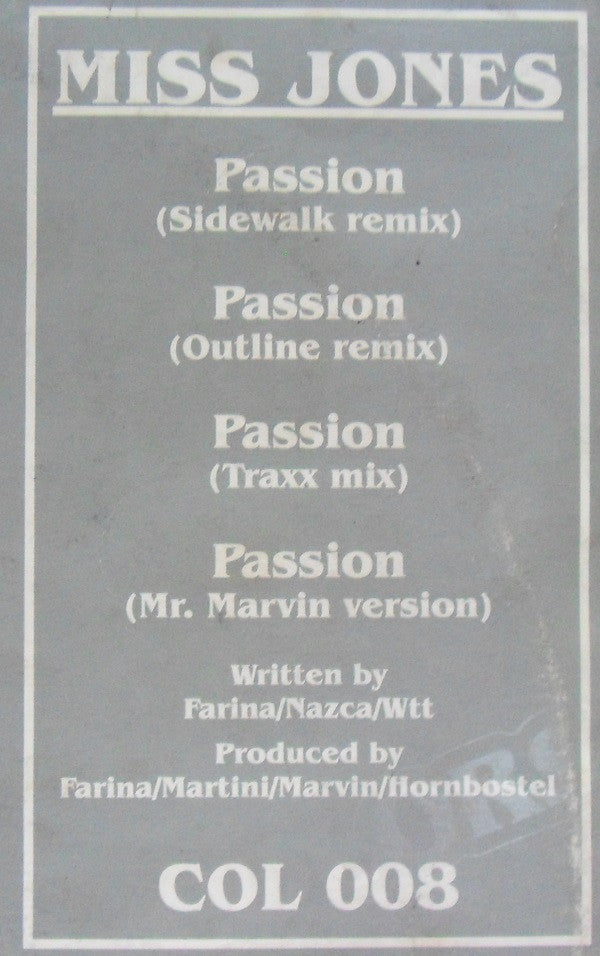 Miss Jones : Passion (12")