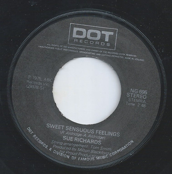 Sue Richards : Sweet Sensuous Feelings (7", Single)