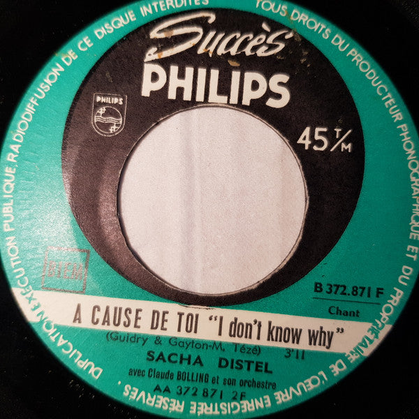 Sacha Distel : Le Boogie Du Bébé (7", Single)