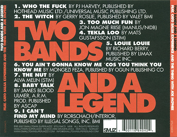 Two Bands And A Legend : Two Bands And A Legend (CD, Album)