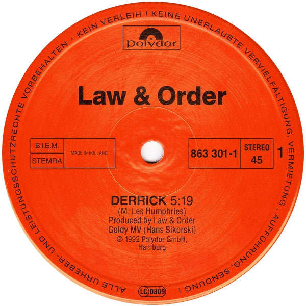 Law & Order : Derrick (12")