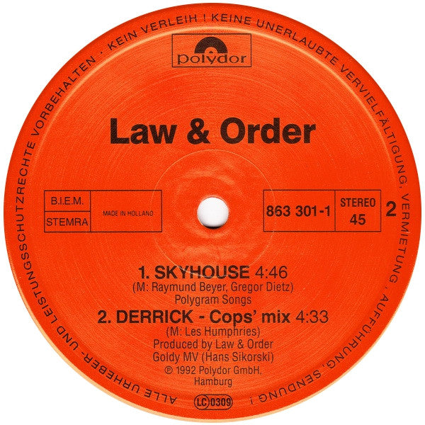 Law & Order : Derrick (12")