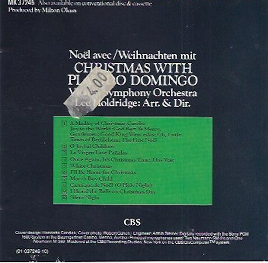 Placido Domingo, Wiener Symphoniker : Christmas With Placido Domingo (CD, Album)