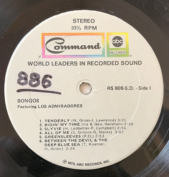 Los Admiradores : Bongos (LP, Album, RE)