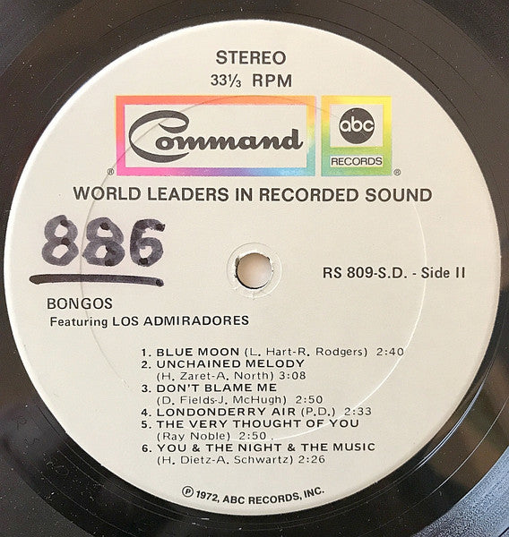 Los Admiradores : Bongos (LP, Album, RE)
