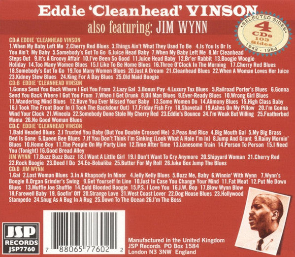 Eddie "Cleanhead" Vinson Also Featuring Jim Wynn : Honk For Texas (4xCD, Comp)