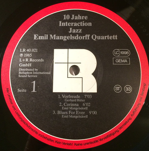 Emil Mangelsdorff Quartett : 10 Jahre Interaction Jazz (LP, Album)