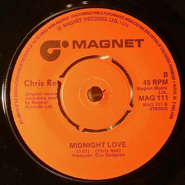 Chris Rea : Fool (If You Think It's Over) (7", Single)