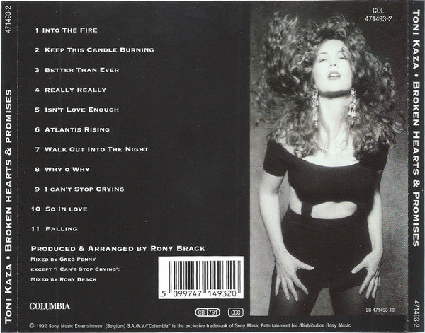 Toni Kaza : Broken Hearts And Promises (CD, Album)