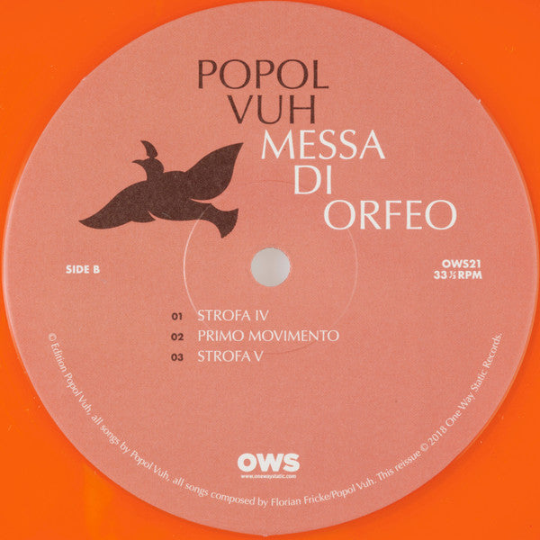 Popol Vuh : Messa Di Orfeo (LP, Album, RSD, Ltd, RE, Ora)