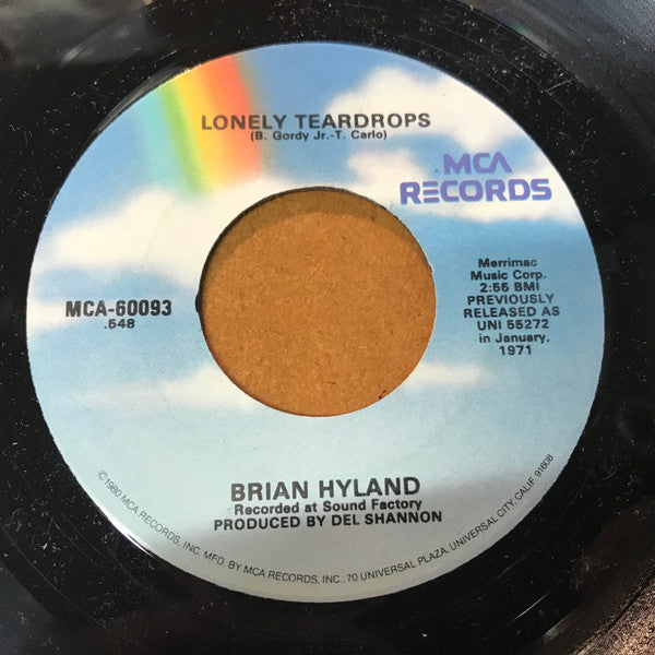 Brian Hyland : Lonely Teardrops / Gypsy Woman (7", RE)