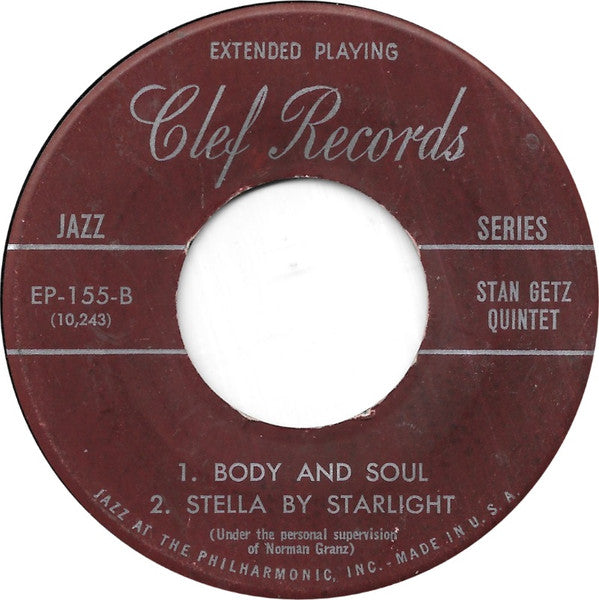 Stan Getz Quintet : The Stan Getz Quintet (7", EP)