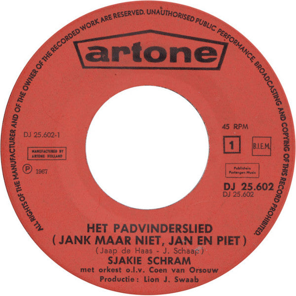 Sjakie Schram : Het Padvinderslied / Dat Doen We!  (7", Single)