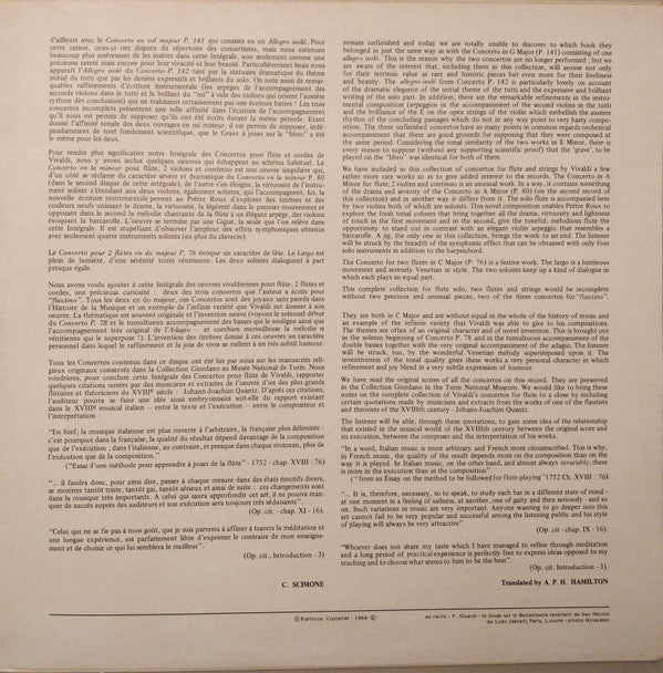 Antonio Vivaldi - Jean-Pierre Rampal & I Solisti Veneti : L'Œuvre Pour Flûte Et Orchestre (Integrale En Trois Volumes) - Vol.3 (LP, RE, Gat)