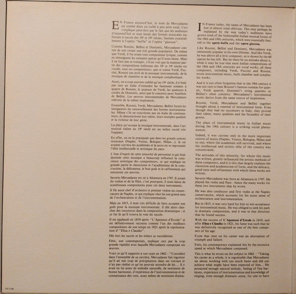 Jean-Pierre Rampal, English Chamber Orchestra, Claudio Scimone, Giuseppe Saverio Mercadante : Deux Concertos En Re Majeur = D Major = D Dur / En Mi Majeur = E Major = E Dur / Variations En La Majeur = A Major = A Dur (LP, Album, Gat)