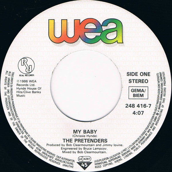 The Pretenders : My Baby (7", Single)