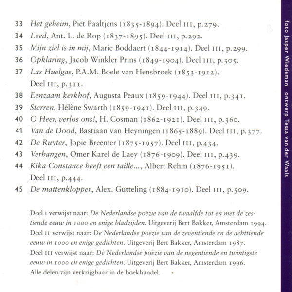 Various : Komrij's Keuze (CD)