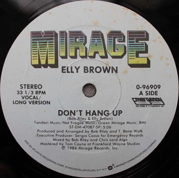 Elly Brown : Don't Hang Up (12", Maxi)