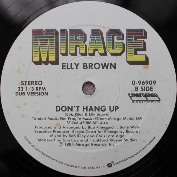 Elly Brown : Don't Hang Up (12", Maxi)