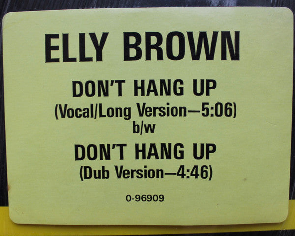Elly Brown : Don't Hang Up (12", Maxi)